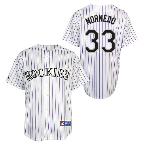 Justin Morneau #33 Youth Baseball Jersey-Colorado Rockies Authentic Home White Cool Base MLB Jersey